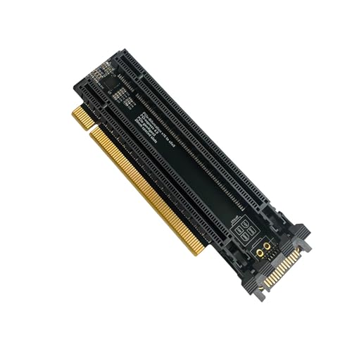 PCIe-Bifurcation X16 auf X8x8 PCIE4.0 X16 1 zu 2 Gen4 Karte 4P Power Port Split Card Erweiterungsadapter für PC PCIe Konverterkarte