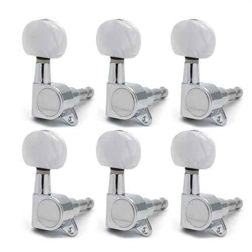 Strings Tuning Pegs Mechaniken Für Gitarre Chrome Oval Gitarre Tuning Nail Keys Stimmgerät E-Gitarre Mechanik (Color : 6L)