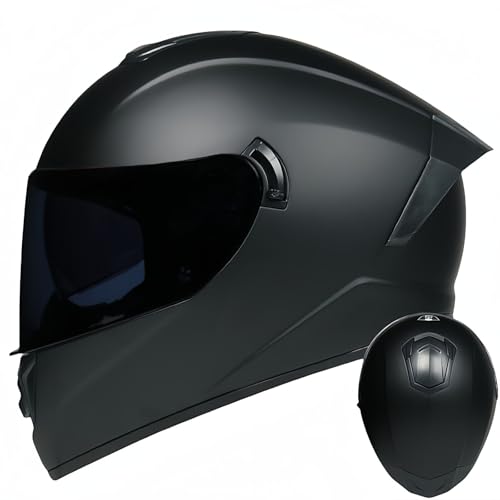 Integralhelm Mit Klappmechanismus, Modularer Motorradhelm, Integriertes Motorrad-Doppelvisier Für Männer Und Frauen, Straßenradhelm, Rennmopedhelm, DOT/ECE-Zulassung O,S55-56CM