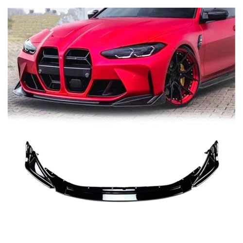 Splitter Frontspoiler Frontdiffusor Frontspoiler Frontlippenspoiler Stoßstange Geeignet Für M3 G80 M4 G82 2021+ Frontlippe(Glossy Black)