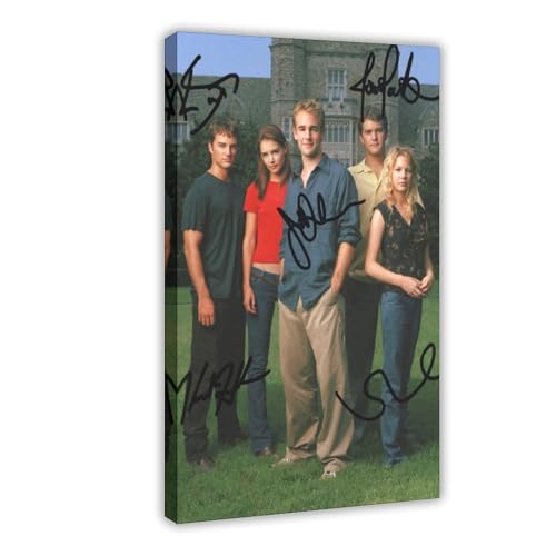 biegzc Photographie Signée Dawsons Creek Cast En Édition Limitée + Autogramm Zertifikat auf Leinwand, Wandkunst, Dekordruck, Gemälde für Wohnzimmer, Schlafzimmer, Dekoration, 60 x 90 cm