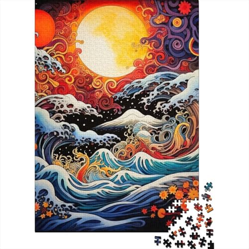 Storm Holzpuzzles für Teenager, Geschenke, Kunst-Puzzles für Erwachsene, 1000 Teile, dekomprimierendes intellektuelles Lernspielzeug 29,53x19,69 Zoll