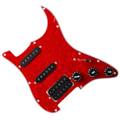 Standard-Pickguard-Tonabnehmer 11 Löcher SSH geladene vorverdrahtete E-Gitarren-Schlagbrett-Tonabnehmer-Gitarre-Ersatzteile (Color : I)