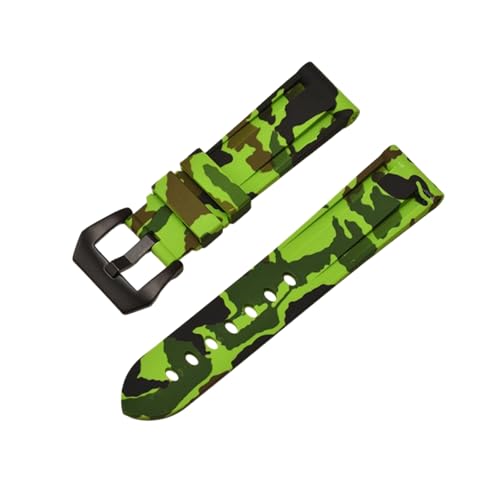 SpaRcz Uhrenarmband, Camouflage-Gummi-Uhrenarmband mit Nadelschließe, 20-26mm, Farbe 18, 20mm