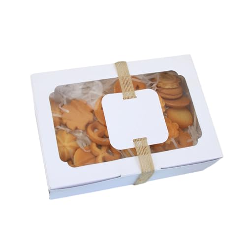 Robuste Geschenkbox Kuchen Süßigkeitsboxen Für Geburtstage Hochzeiten Feiern Durchsichtiges Oberes Fenster Zum Präsentieren Von Desserts 12-teiliges Geschenkverpackungszubehör