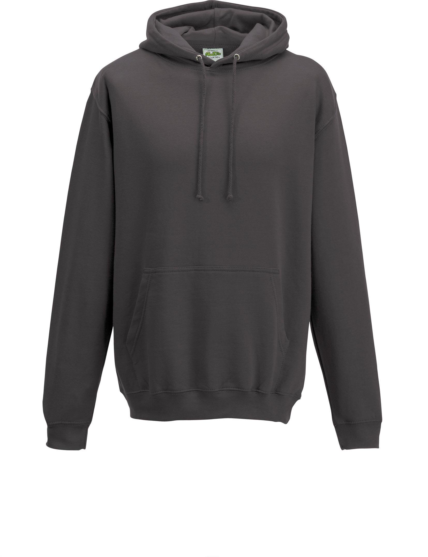 Just Hoods College Hoodie, Charcoal, L