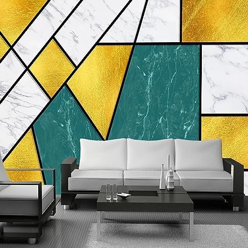 XLMING Einfacher Geometrischer Marmorblock 3D Tapete Home Dekoration Wohnzimmer Sofa Schlafzimmer Tv Hintergrund Wand-150cm×105cm