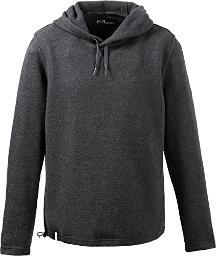 Mufflon - Kamir - Wollpullover Gr M grau/schwarz