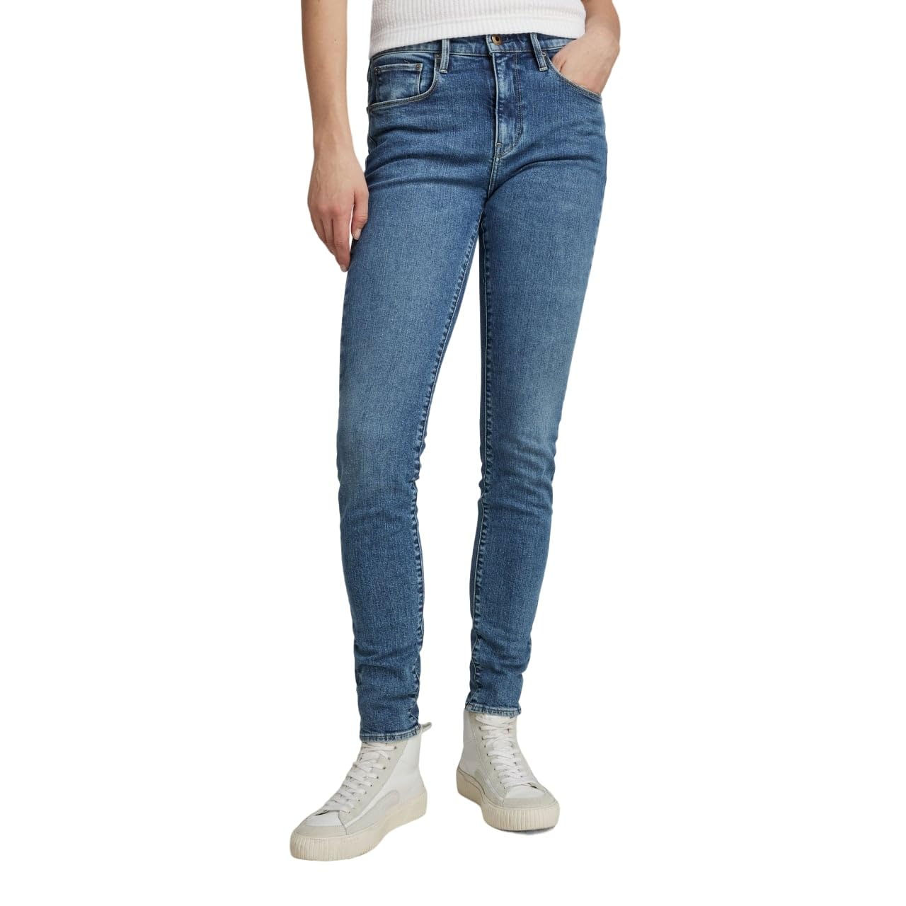 G-Star Damen 3301 Skinny Jeans, Blau (faded miami blue D05175-D188-G141), 26W / 32L