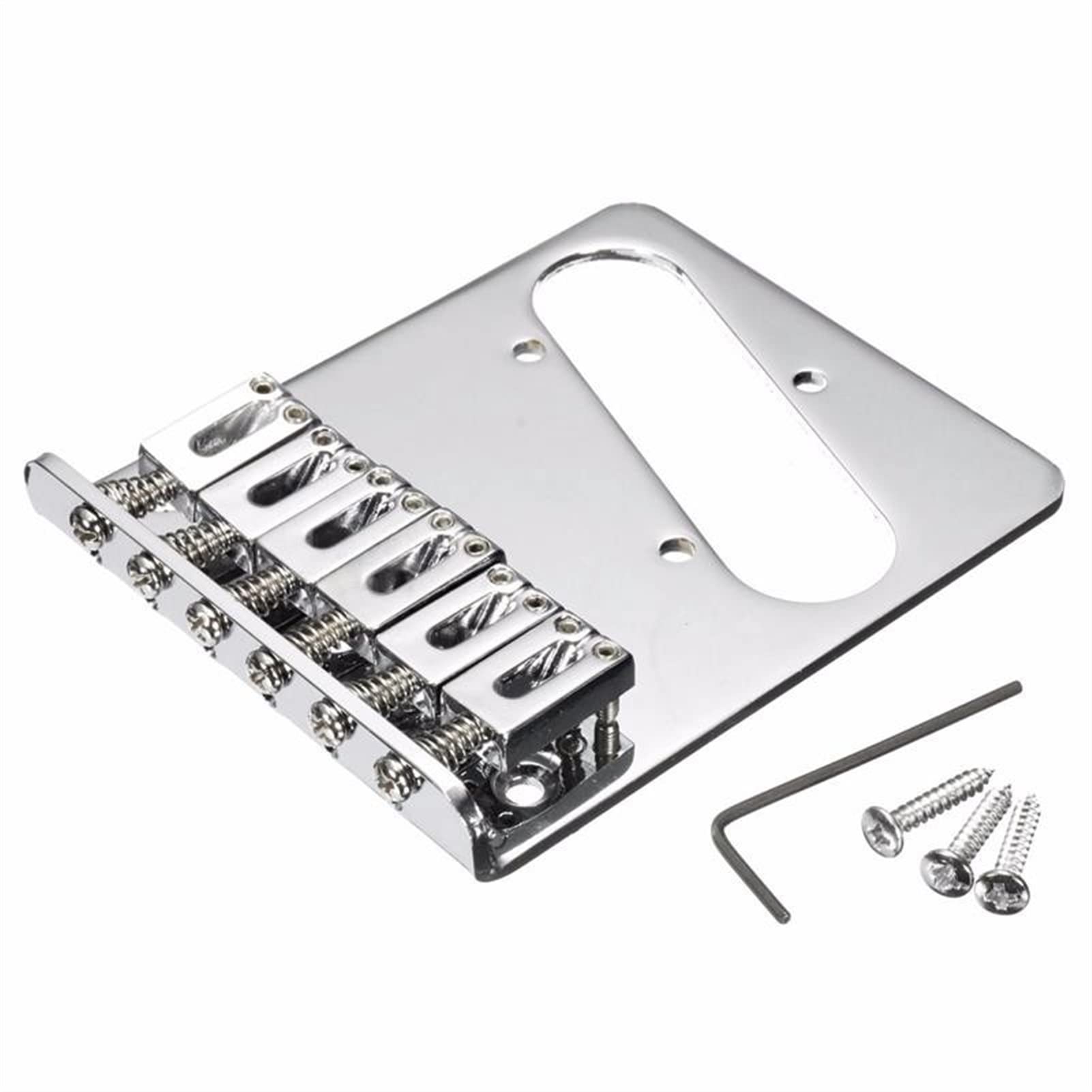 6 Sättel Chrome Guitar Bridge E-Gitarrensattelbrücke Für Gitarre Ersatzteile Tune-o-matic Steg