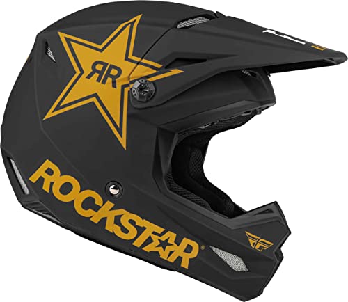 Fly Racing Kinetic Rockstar Motocross Helm (Black,XL (61/62))