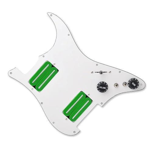 Standard-Pickguard-Tonabnehmer HH-Coil Splitting Schlagbrett für E-Gitarre, zwei mit Humbuckern beladene, vorverdrahtete Schlagplatte (Color : F)