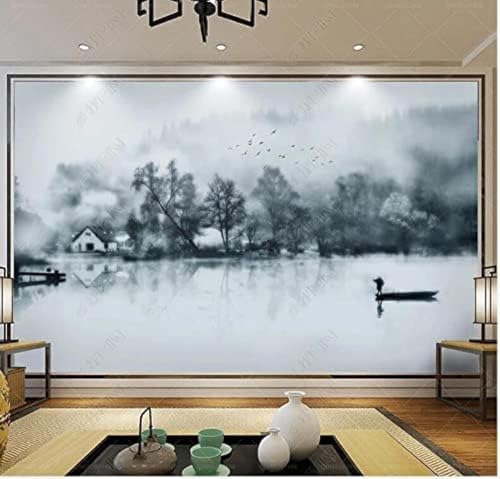 Tusche-Landschaftsmalerei Wälder 3D Tapeten Wanddekoration Fototapete Sofas Wohnzimmer Wandbild Schlafzimmer-300cm×210cm