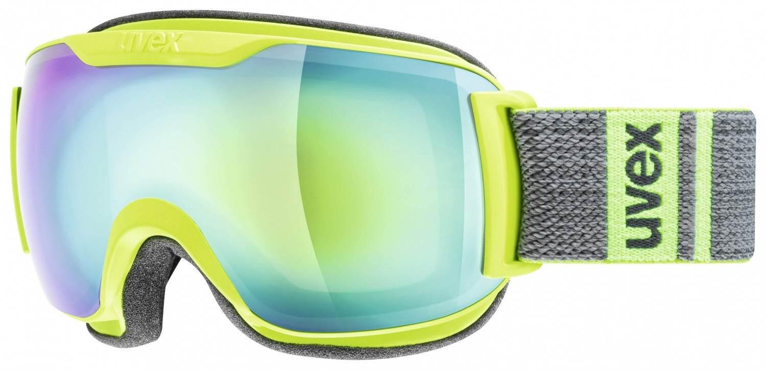 uvex Skibrille Downhill 2000 small Full Mirror (7026 lime/grey mat, mirror green/clear)