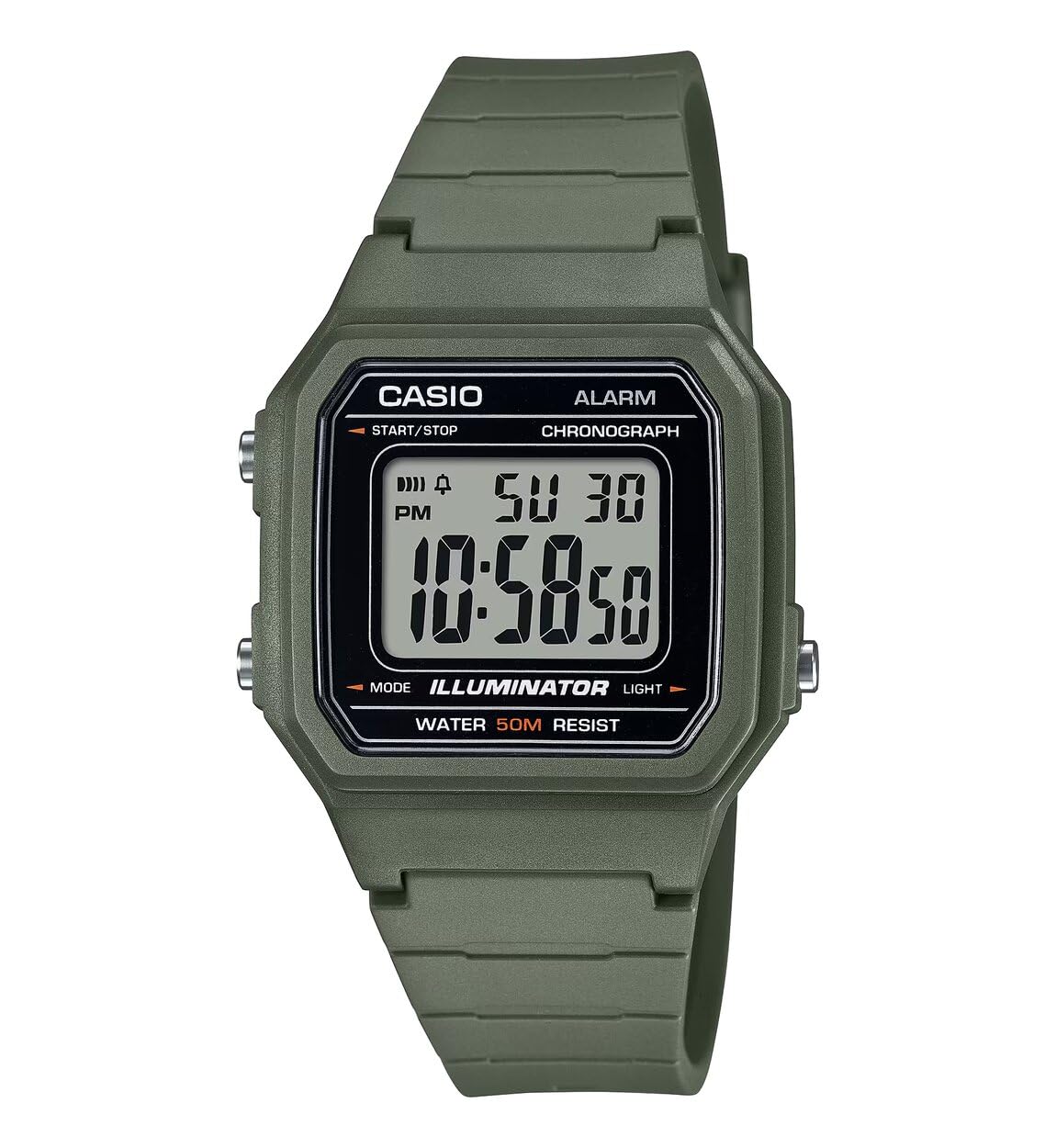 Casio Herren Analog-Digital Uhr mit Edelstahl Armband Watch W-217H-3AVDF