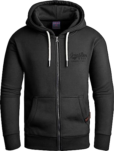 Grin&Bear Hoodie Herren Sweatshirt GEC603 Schwarz XL