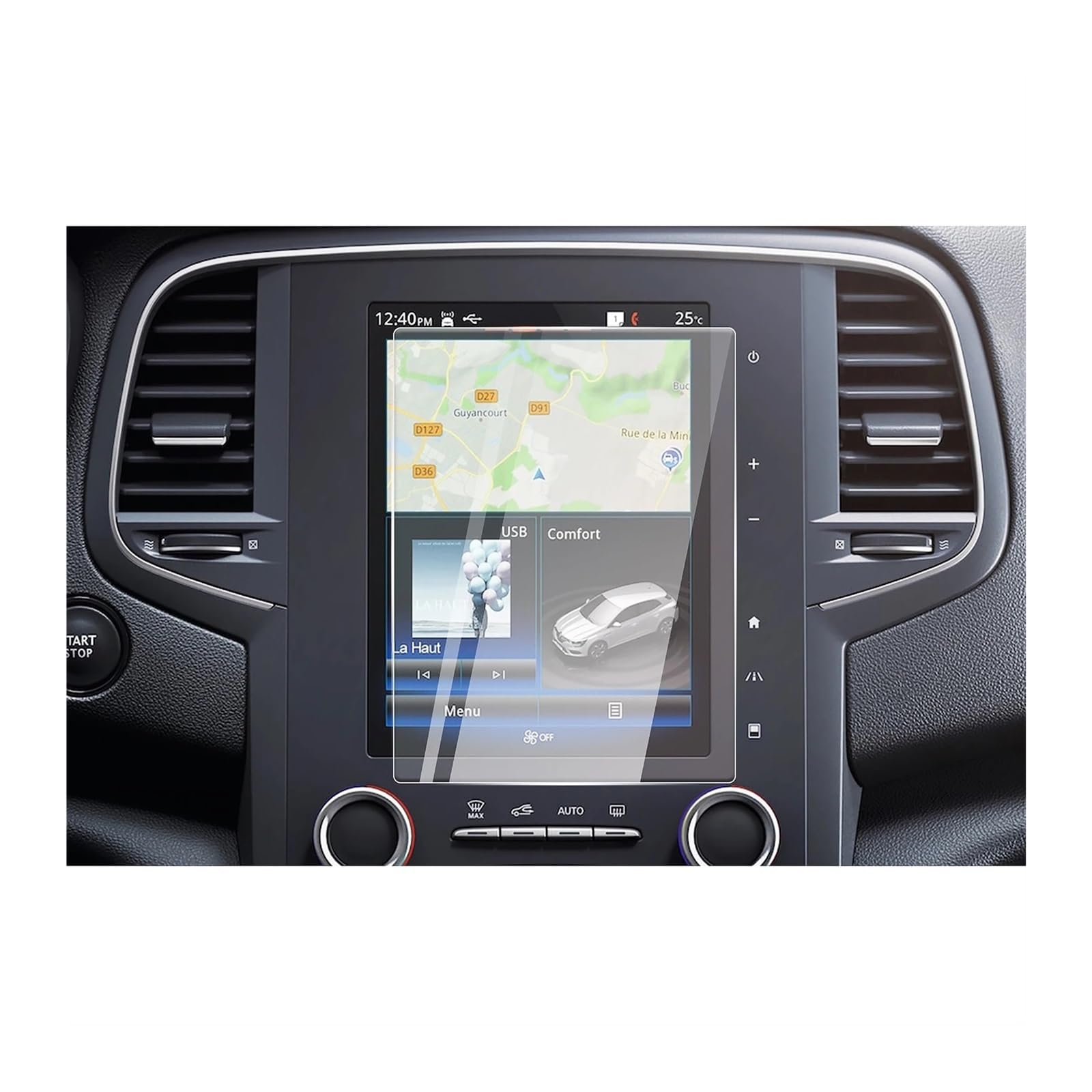 Für Megane 4 Für R-Link 2016 2017 2018 7-Zoll 8,7-Zoll Auto Screen Protector GPS Navigation Touch Center Display Navigation Schutzfolie Navigations-Displayschutz(8.7inch)