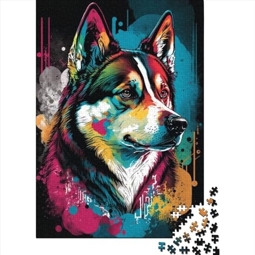 Puzzle mit 1000 Teilen für Erwachsene, Tier-Fantasie-Hund, Kunst-Puzzle für Erwachsene, 1000 Teile, entspannendes geistiges Lernspielzeug (Größe: 75 x 50 cm)