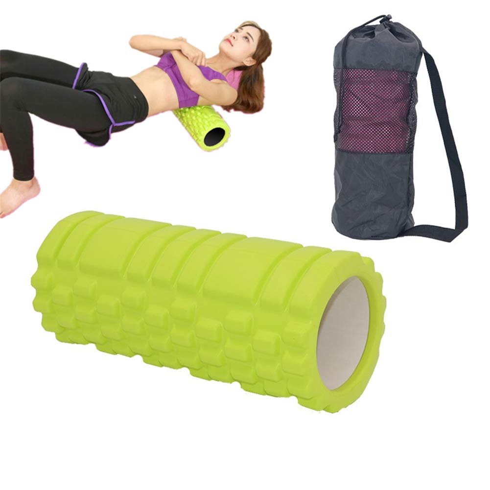 Faszienroller Rolle Für Rücken Große Schaumstoffrolle Trigger Point Foam Roller Schaumstoffrolle für tiefe Gewebemuskelmassage green,set2