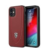 Ferrari FEOGOHCP12SRE Off Track Perforated Hülle für iPhone 12 Mini 5,4" rot