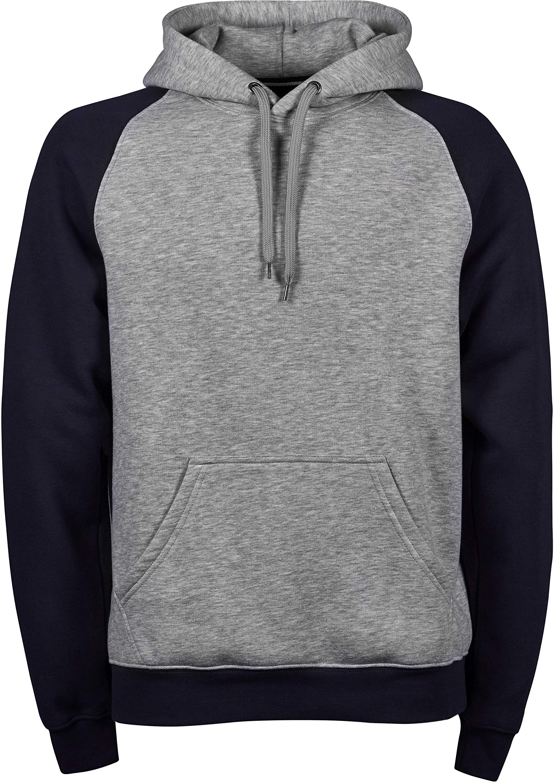 Tee Jays Two-Tone Hooded Sweatshirt, Größe:M, Farbe:Heather Grey/Navy