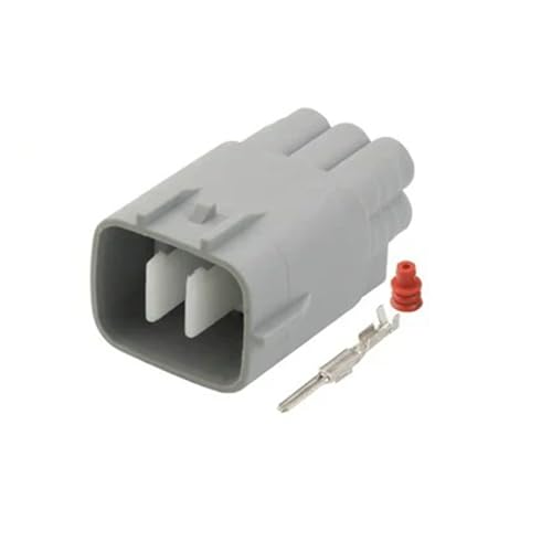 CXVFY Auto-6-poliger Stecker 6188-0175, Verkabelung nicht versiegelt, elektrischer Stecker 90980-11193 9098011193 mit Klemmen und Dichtungen(20pcs)