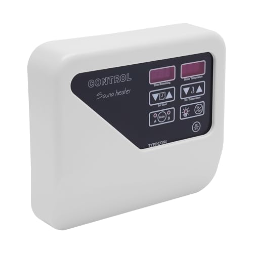 HuKaiL 3-9 KW Saunasteuerung Saunasteuergerät mit Temperaturfühler, 40-105 ° C Sauna Digital Controller mit 2 Betriebsarten und Überhitzungsschutz, Sauna Steuergerät für Hause Saunaraum