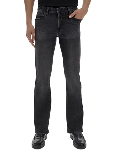 LTB Jeans Herren Jeans Roden - Jeans Herren Regulär aus Baumwollmischung Bootcut Denim Dunkel mit Knopfleiste Niedrige Taille - Grau