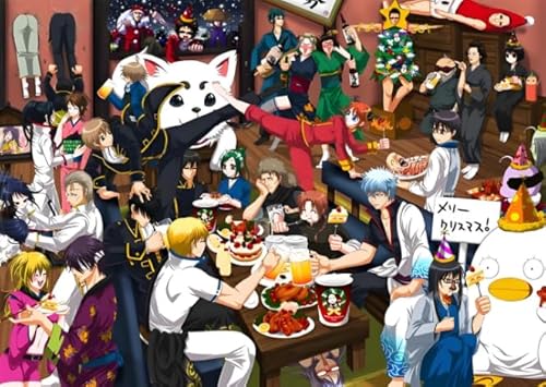 HfmQuisutron Jigsaw Puzzle 1000 Stück Classic Anime Gintama Poster Für Puzzle Home Stressabbau Spiel Xy89Tk