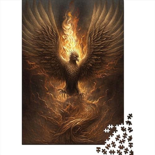 Puzzle für Erwachsene, 1000 Teile, Mystischer Phönix für Erwachsene, schwierige Puzzles, ganze Familie, 75 x 50 cm