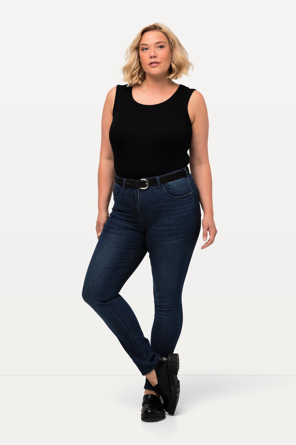 Große Größen Skinnyjeans Sarah, Damen, blau, Größe: 108, Baumwolle/Polyester/Viskose, Ulla Popken