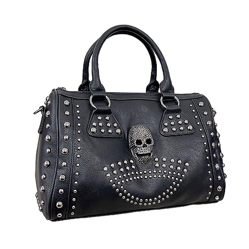 Umhängetasche Totenkopf Punk Tasche Umhängetasche Lässige PU Tasche Nietentaschen Teenager Mädchen Vielseitige Handtasche