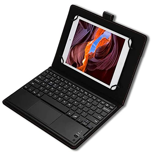 Garsent Tastatur Hülle, Schutzhülle mit Bluetooth Tastatur für 9.7-10in Tablet PC, Ständer Schutzhülle, Touchpad 100 Stunden Arbeitszeit, unterstützt Android/iOS/Windows