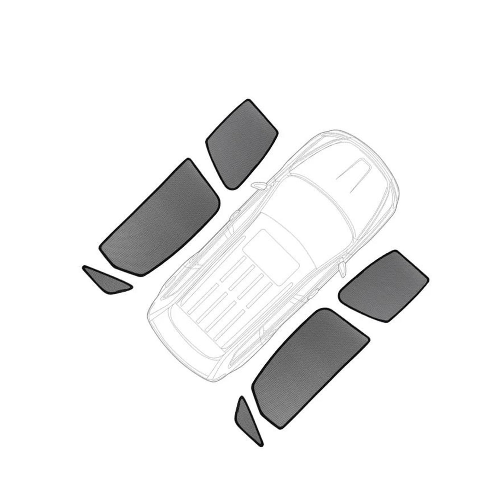 Auto-Sonnenschirm Für Seat Für Ateca Für SUV 2016-2024 Magnetischer Auto-Sonnenschutzschild Frontscheibenrahmen Vorhang Sonnenschutzvisier Rückseite Des Seitenfensters Frontscheibenabdeckung(6PCS Side