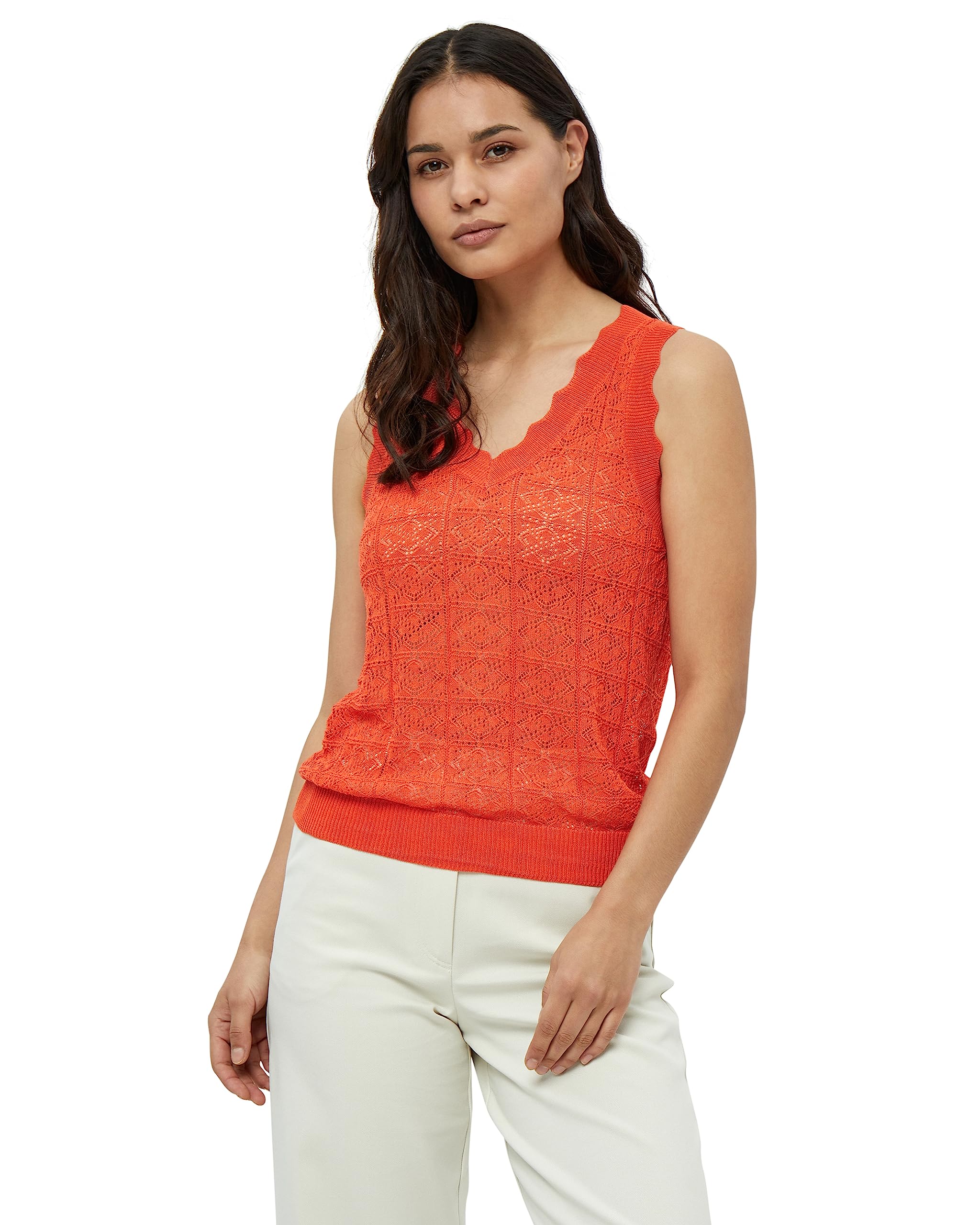 Peppercorn Marie Stricken Top | Damen Top In Rot | Frühling Damen Oberteile | Größe M