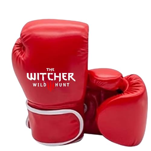 RYNDEX Boxing Gloves Wit.Cher, Boxsack Punchinghandschuhe, Kampfsport Training Heim Fitnessstudio Männer Women, Stabilität(Red,12OZ)