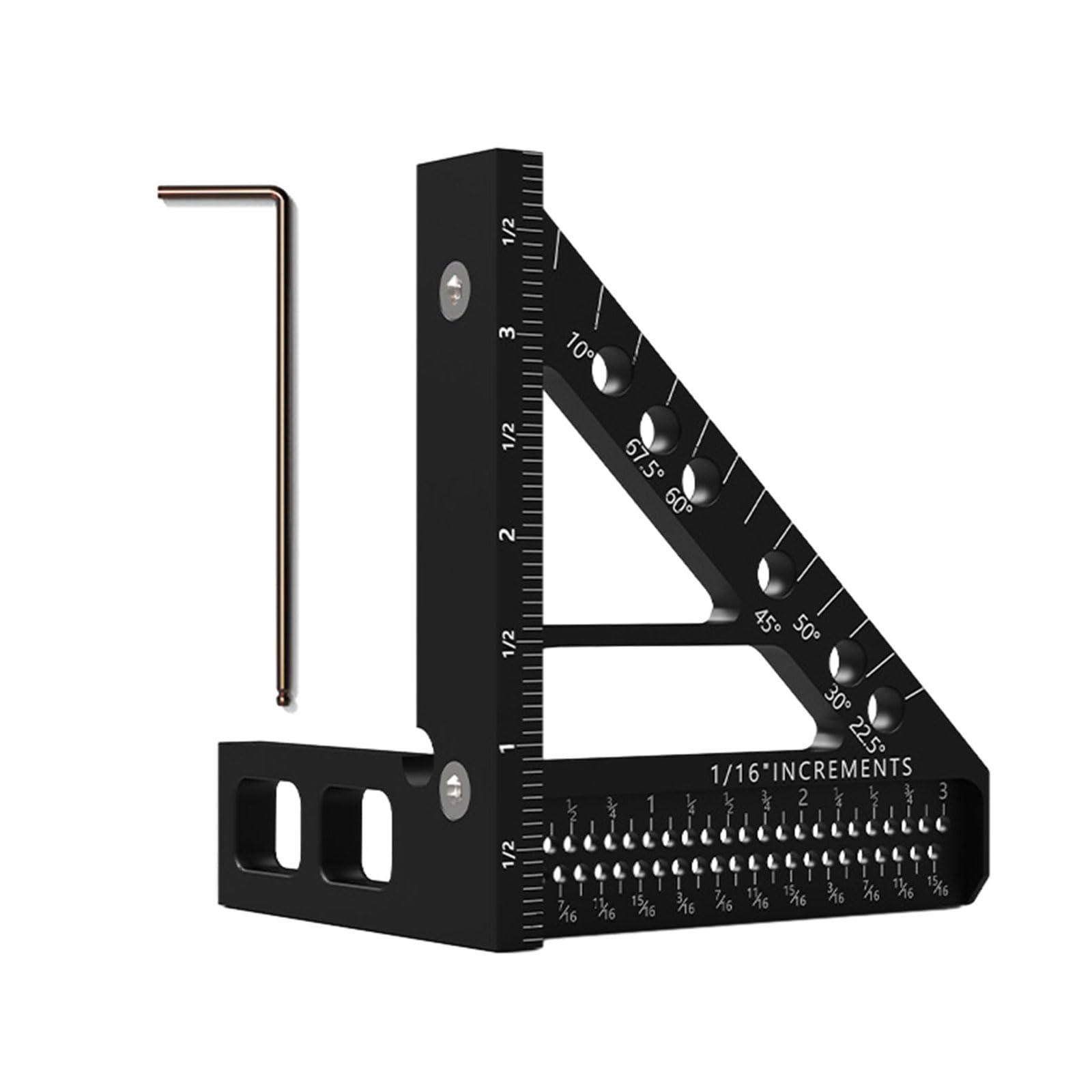 Handliches 3-in-1-Lochlineal Quadratisch Klarer Unverzichtbares Werkzeug Geeignet Zimmerei Heimprojekte