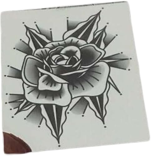 Tätowierung, temporäre Tätowierungen, Wunderschöne Tattoo-Aufkleber, 3 Blatt, schwarze Rose, temporäre Tattoo-Aufkleber, Handrücken-Narbe, die gefälschte Tattoos im Gothic-Punk-Stil abdeckt (Color :