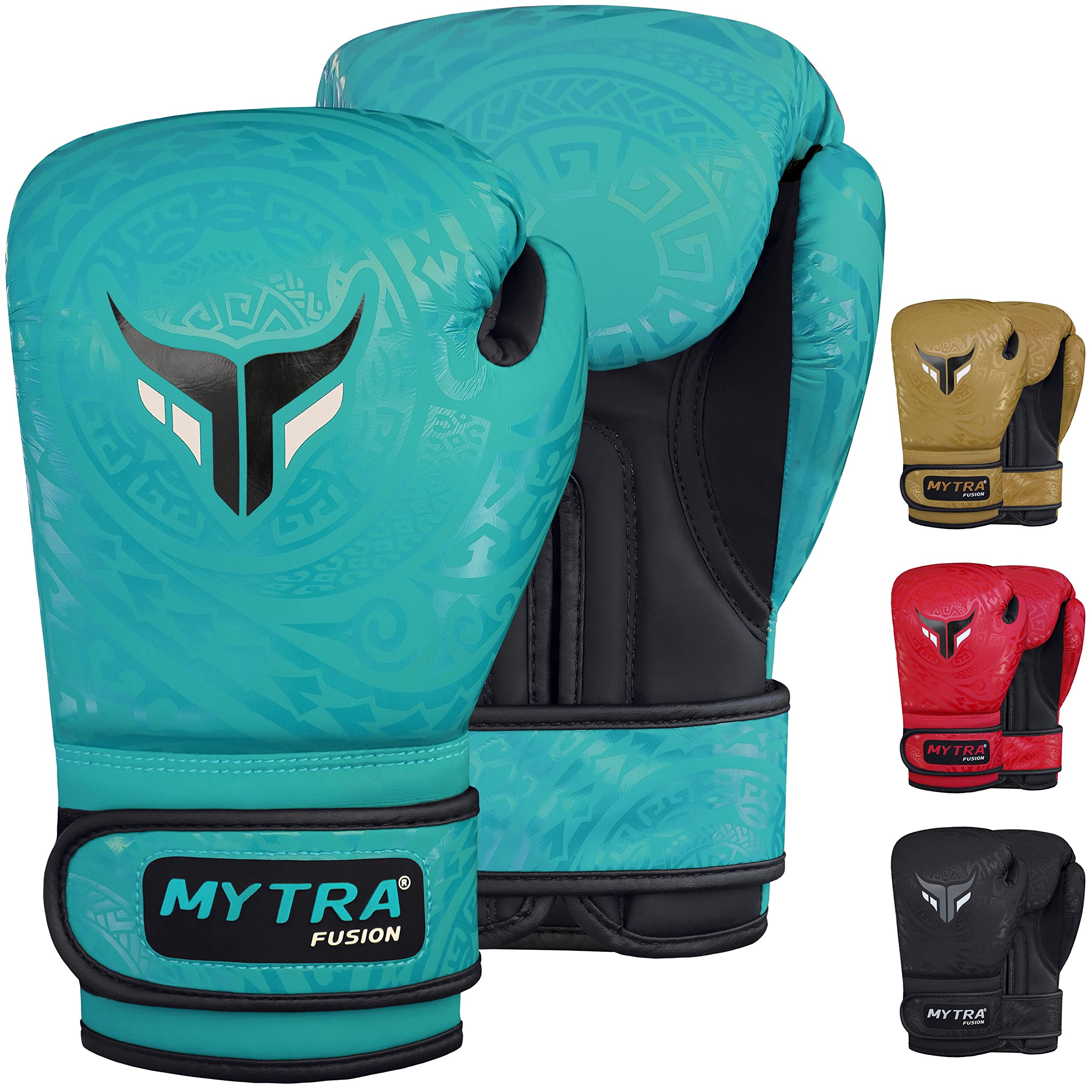 Mytra Fusion kinder boxhandschuhe - kickbox handschuhe kinder für Training, Boxsack, Muay Thai, MMA, Kämpfen kampfsport und boxhandschuhe kinder (Turquoise, 4-oz)