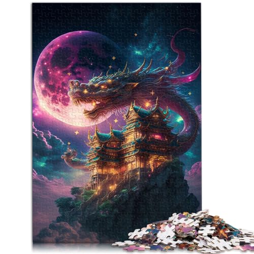 Puzzle für Drachen, Japanisches Puzzle für Erwachsene, 1000-teiliges Holzpuzzle, anspruchsvoll, aber unterhaltsam und humorvoll, 1000 Teile (50 x 75 cm)