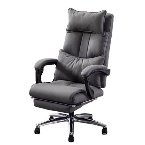 Zhaoj24-05 Bürostuhl Ergonomischer Chefsessel, ergonomischer Gaming-Stuhl mit Technologie, Stoff, drehbar, Computer-Schreibtischstuhl mit Rollen Schreibtischstuhl(Grigio)