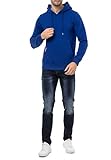 Cipo & Baxx Herren Kapuzenpullover Basic Hoodie Premium Sweatshirt Sweater CL557 Saxeblau L