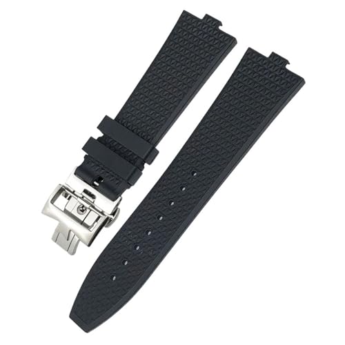 IOTUP FKM Senior Fluorkautschuk-Uhrenarmband für Vacheron Constantin 4500 V 5500 V 7900 Uhrenarmband vc konvexe Öffnung 7 mm Uhrenzubehör, Golden buckle, Achat