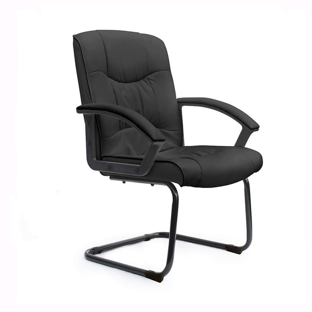 TBSZCM Office Elements Classic Replica Chair – Veganes Leder, dicker Schaumstoff mit hoher Dichte, Chrom-Armlehnen. Klassischer Besucherstuhl aus PU-Leder. Geeignet für Büro und Zuhause. Run forward