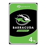 Seagate Barracuda 4TB interne Festplatte HDD, 3.5 Zoll, 5400 U/Min, 256 MB Cache, SATA 6GB/s, silber, FFP, Modellnr.: ST4000DMZ04