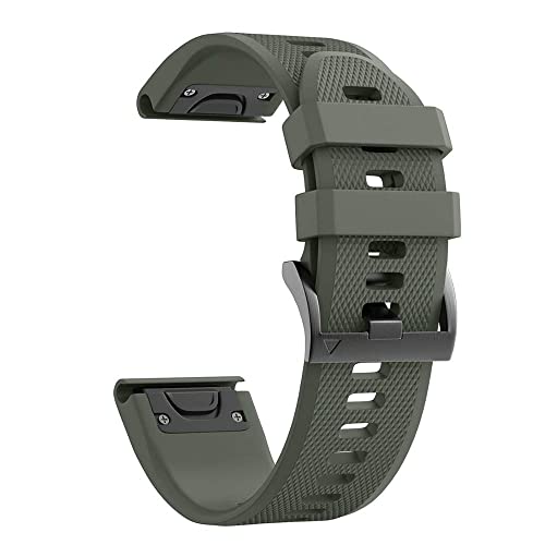 NEYENS 26 x 22 mm offizielle Schraubschnalle Uhrenarmband für Garmin Fenix 6 6X Pro 7 7X 5 5X 935 Epix Silikon Easyfit Armband, 22mm width, Achat