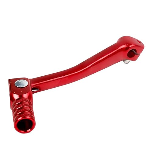 Skdvy Dirt Bike Klappbarer Schalthebel, CNC-Aluminium-Klappschalthebel for Motorräder, Zubehör for 110/125/140/150/160/250 cc, Dirt Bike Pit Bikes(Red)