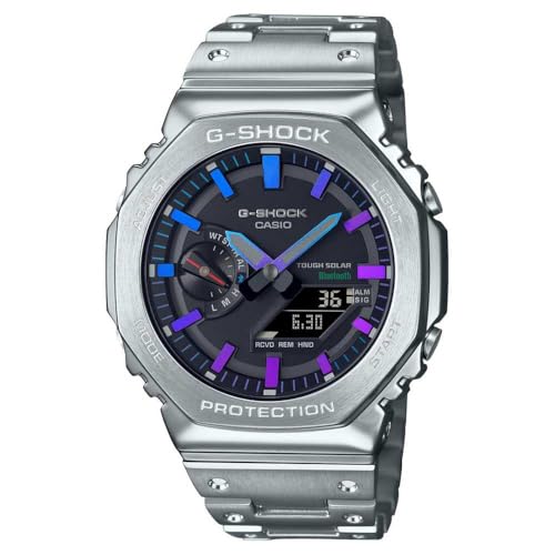 Casio Herren Analog Quarz Uhr mit Edelstahl Armband GM-B2100PC-1AER