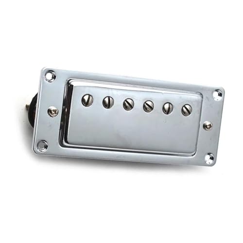 Gitarren-Tonabnehmer Mini 6-Loch-Humbucker-Tonabnehmer Für E-Gitarre, Hals- Und Steg-Tonabnehmer, Tonabnehmer-Zubehör (Color : Silver Bridge)