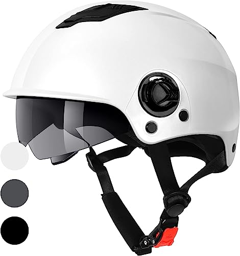 Westt Scooter Helm Fahrradhelm Skaterhelm für Herren und Damen E Scooter Helm E-Bike Helm Roller Helm mit getöntem Sonnenvisier für Jugendliche und Erwachsene